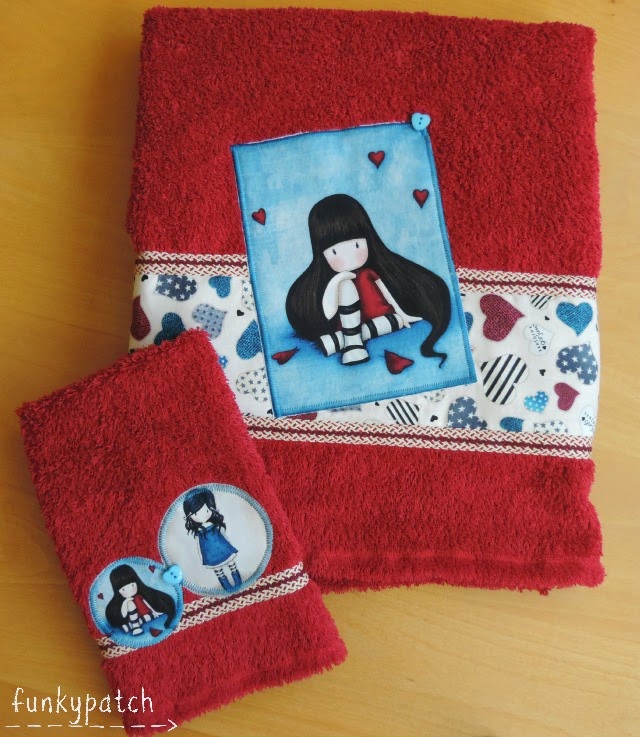 Tutorial como customizar una toalla con tela Gorjuss