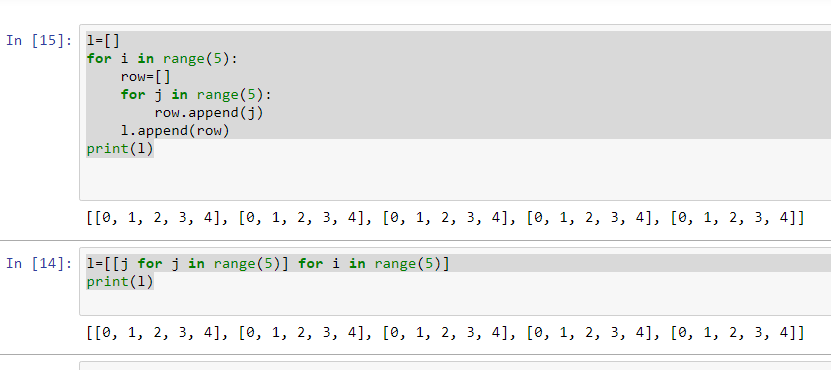 python | List comprehension: 2019