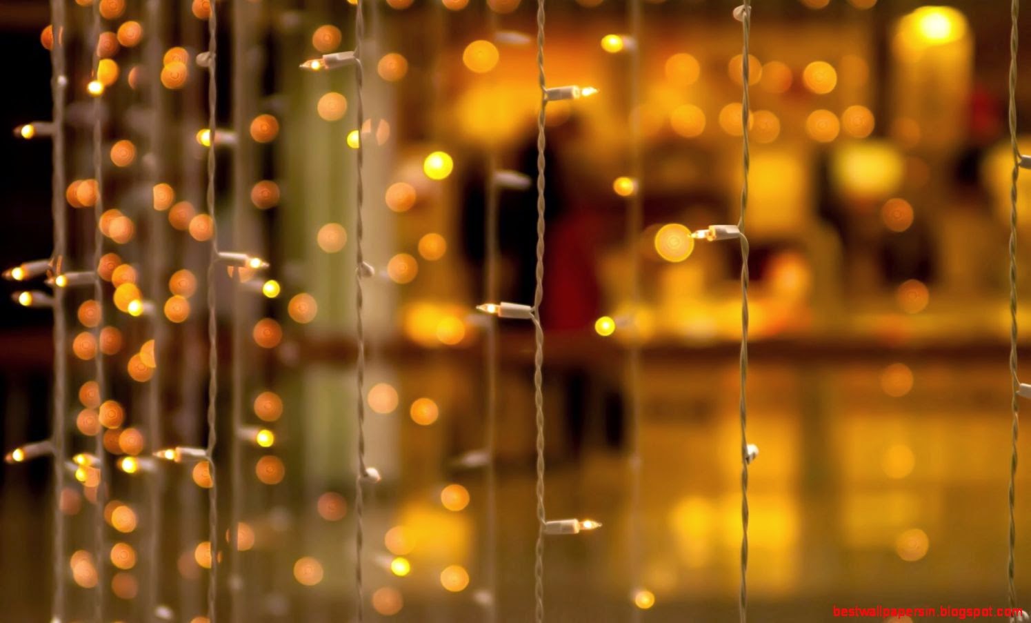 Tree Fir Branches Garland Lights New Year