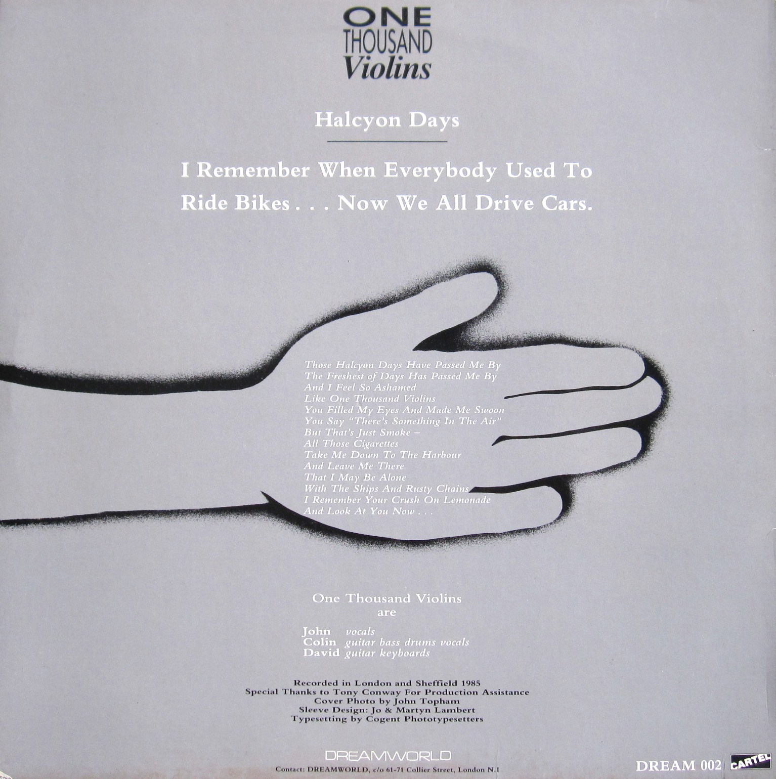 From A Northern Place One Thousand Violins Halcyon Days (12")