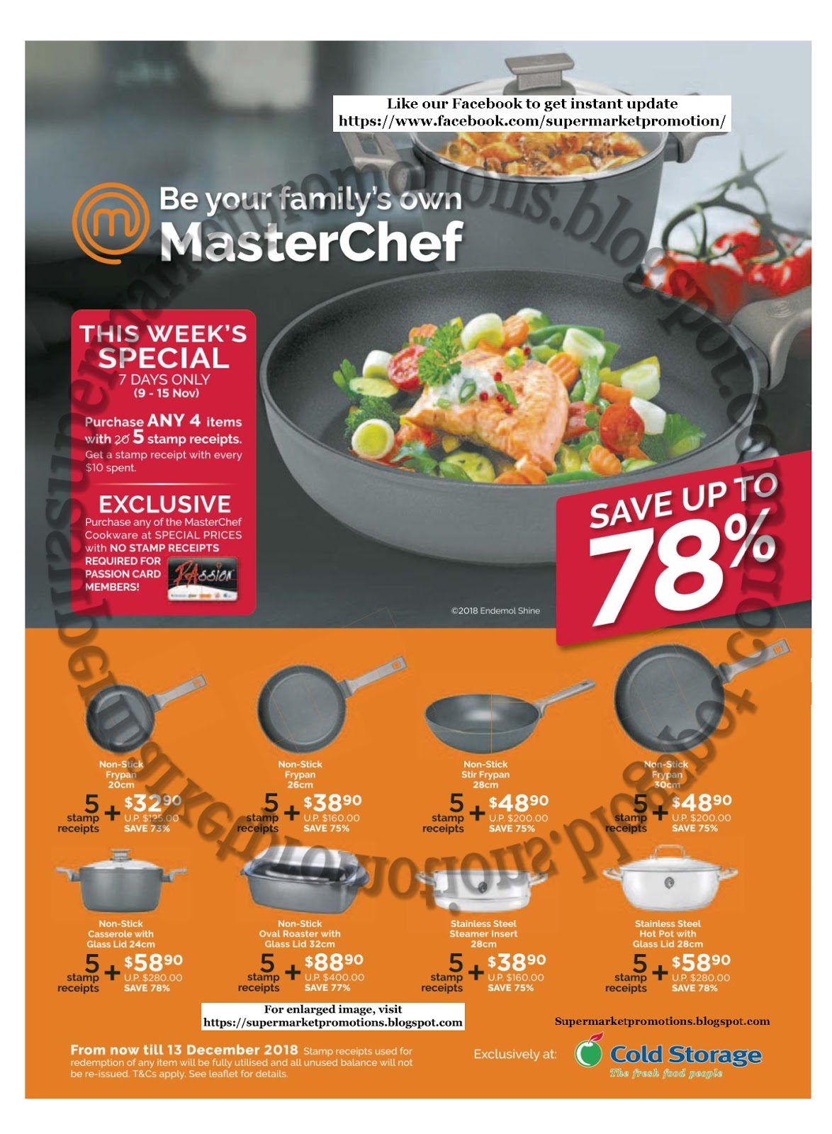 Cold Storage MasterChef Cookware Special 09 - 15 November 2018 ~  Supermarket Promotions