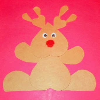 Learning Ideas - Grades K-8: Heart Reindeer Craft