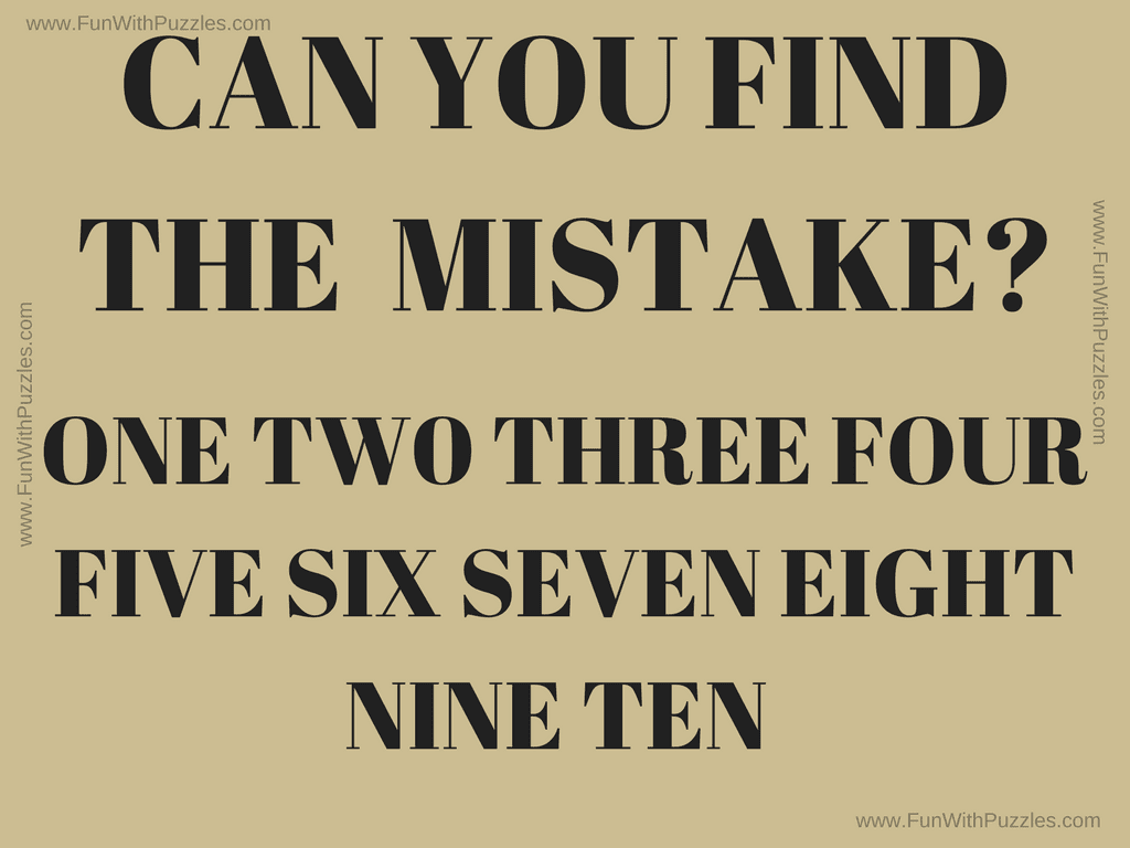 Find the Mistake | Tough Brain Test for Teens and Adults