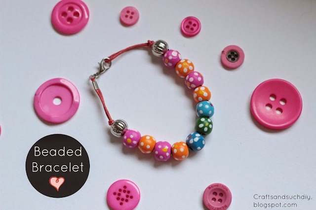 Crafts & such DIY: Colourful Beaded Bracelet
