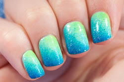 neon nail summer gradient polish holiday