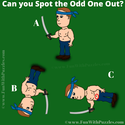 Answer of Spot the Odd One Out Picture Riddle for Kids