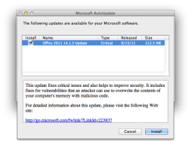 Microsoft releases updates for Office 2011 and 2008 for OS X