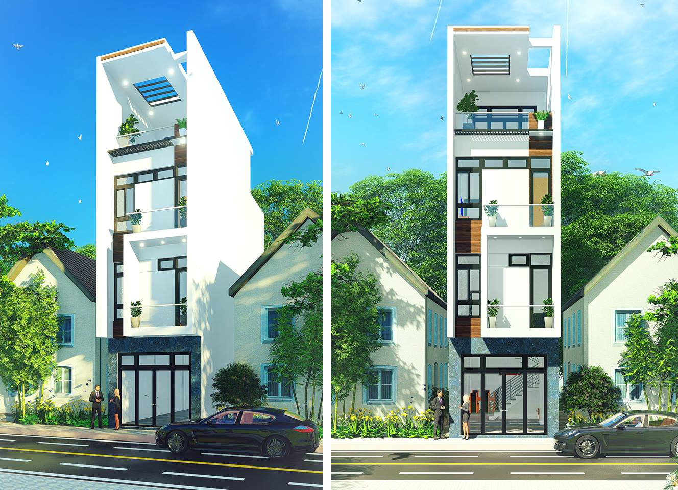 Chia sẽ mẫu nhà phố vẽ bằng revit full 4x12,5 mét 3,5 tầng