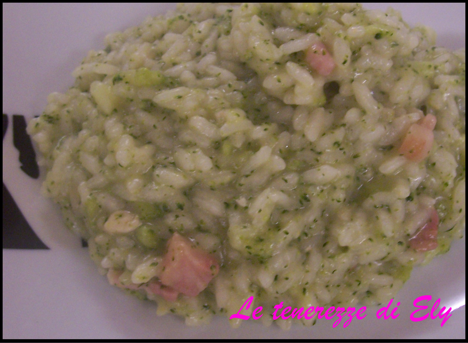 . Risotto con broccoli e pancetta affumicata