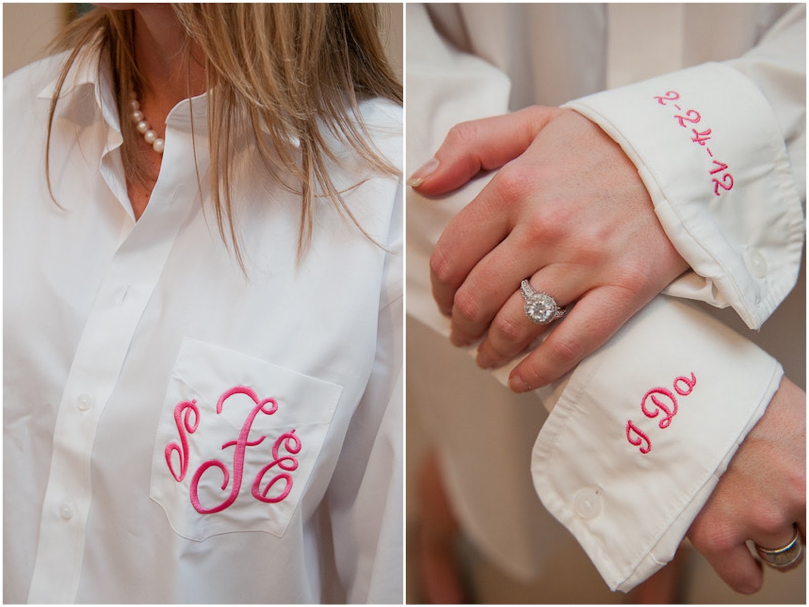 Wedding Wednesday - Southern Aisle Monogrammed Bridesmaids Shirts
