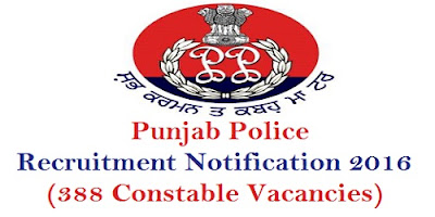 Punjab Police Constable Recruitment 2016