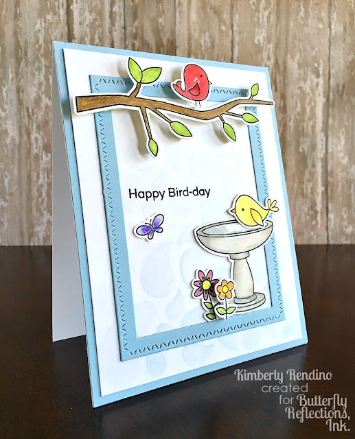 kimpletekreativity.blogspot.com | butterfly reflections, ink. | MFT | my favorite things | clear stamps | handmade card | birthday card | birds | papercraft | cardmaking 