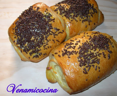 Napolitanas de chocolate y naranja