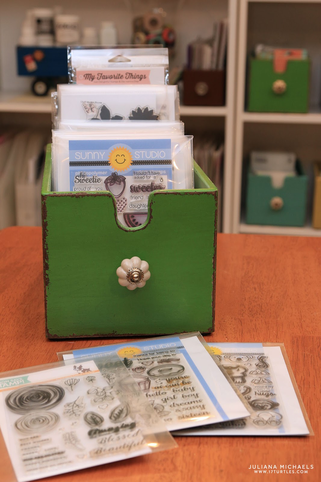 Card Making Storage Ideas Part - 19: Scrapbook And Card Making Storage Ideas - Juliana Michaels Of 17turtles Shares Her Creative Space And