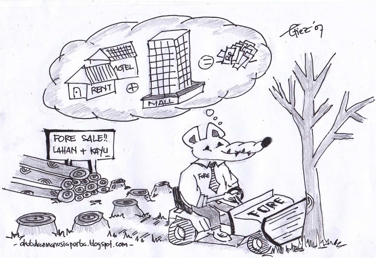 52 Contoh Gambar Karikatur Tentang Lingkungan Karitur