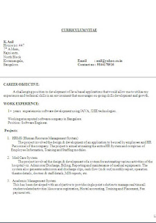 working resume format