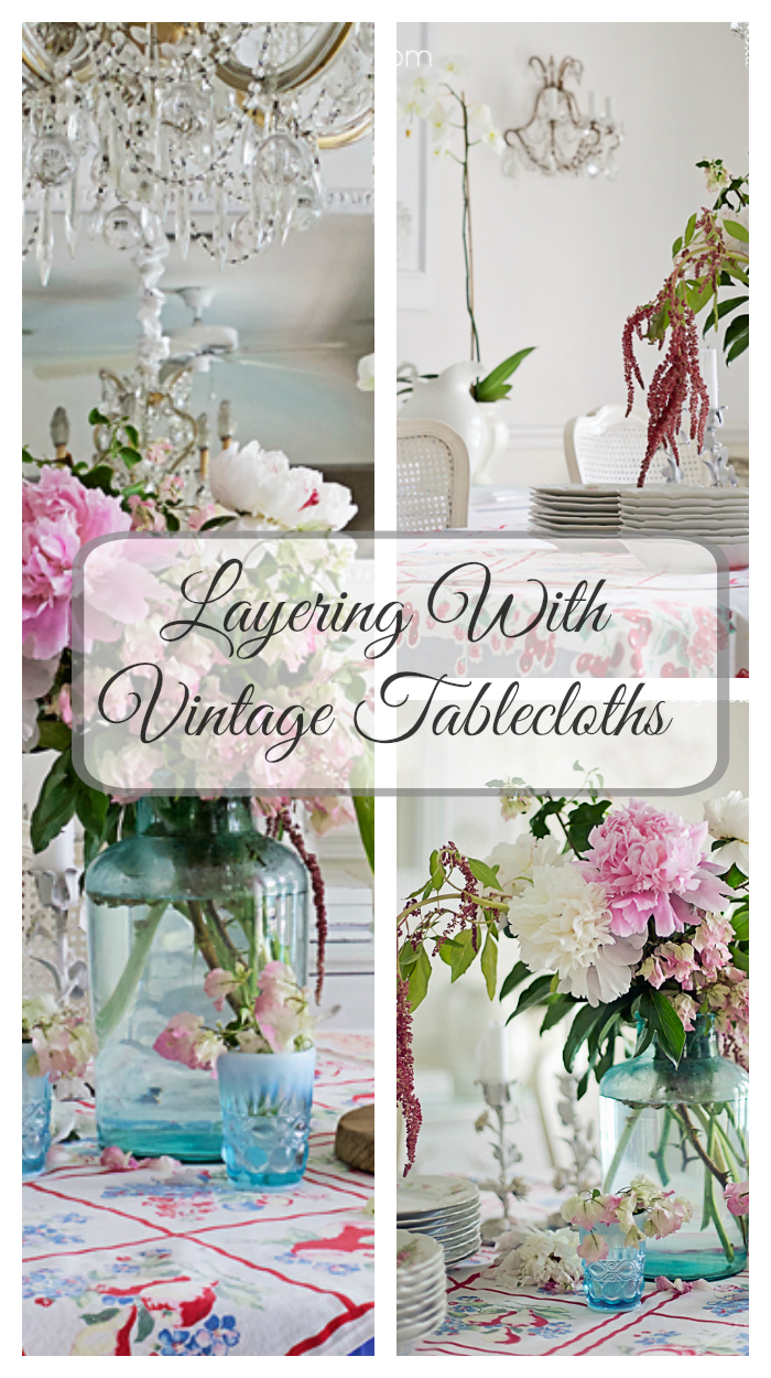 A Little Bit Cottage...Dining With Vintage Tablecloths Shabbyfufu