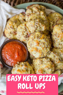 Easy Keto Pizza Roll Ups