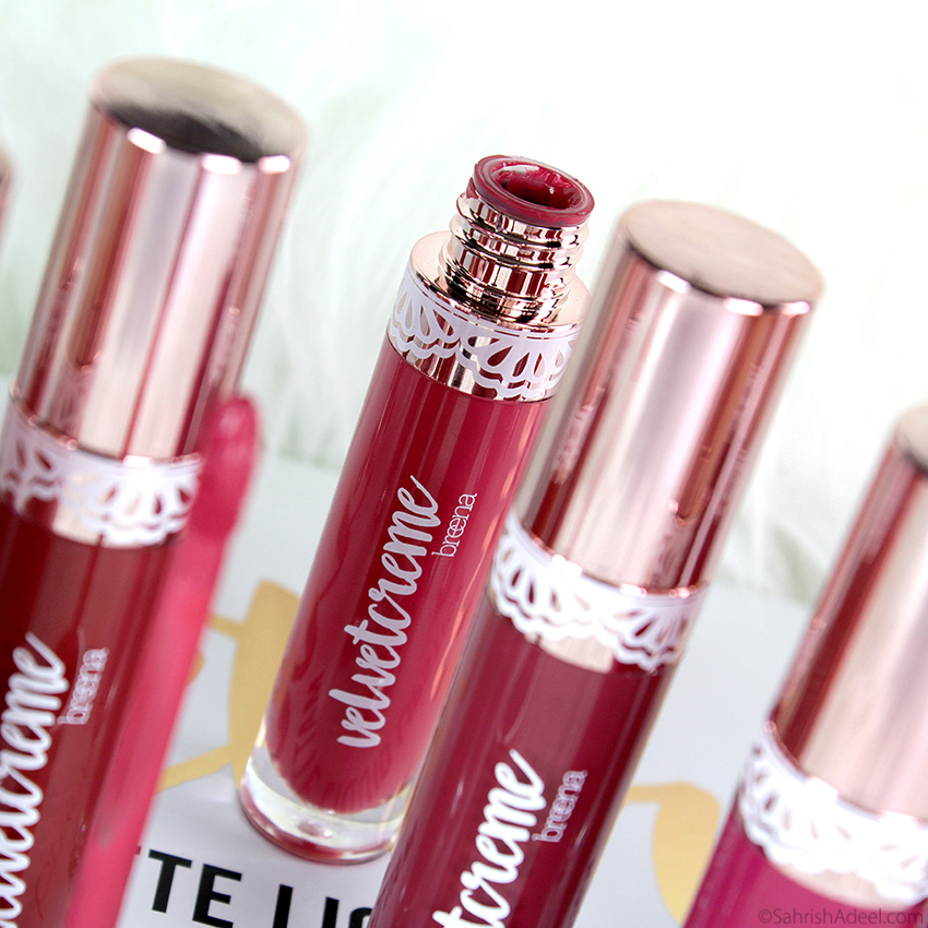 Velvet Creme Matte Liquid Lipsticks by Breena Beauty - Review & Lip Swatches