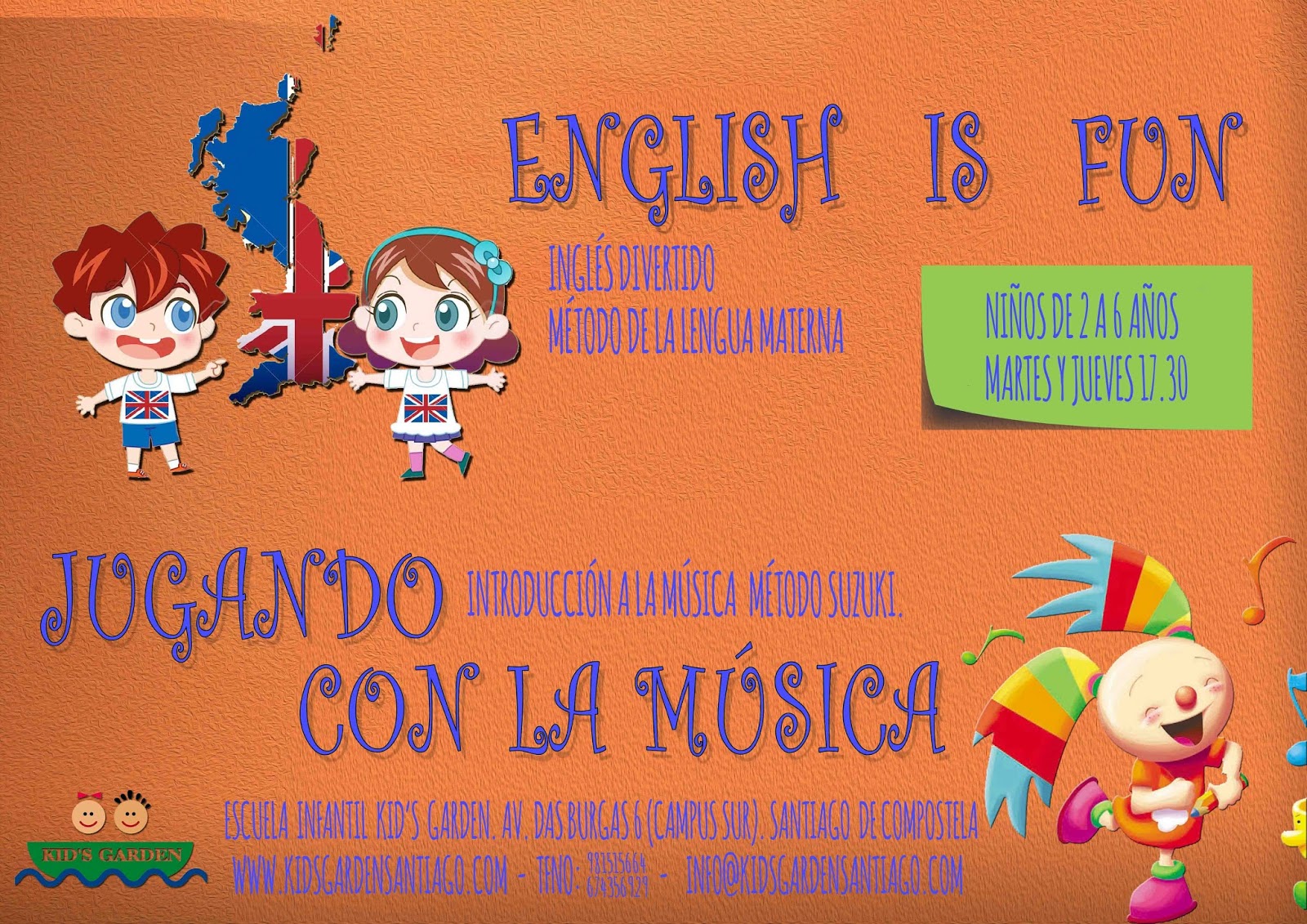 Talleres de musica y de inglés por las tardes Talleres de musica y de inglés por las tardes