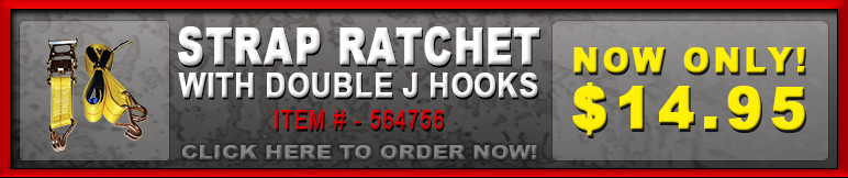 Double J Ratchet Strap $14.95