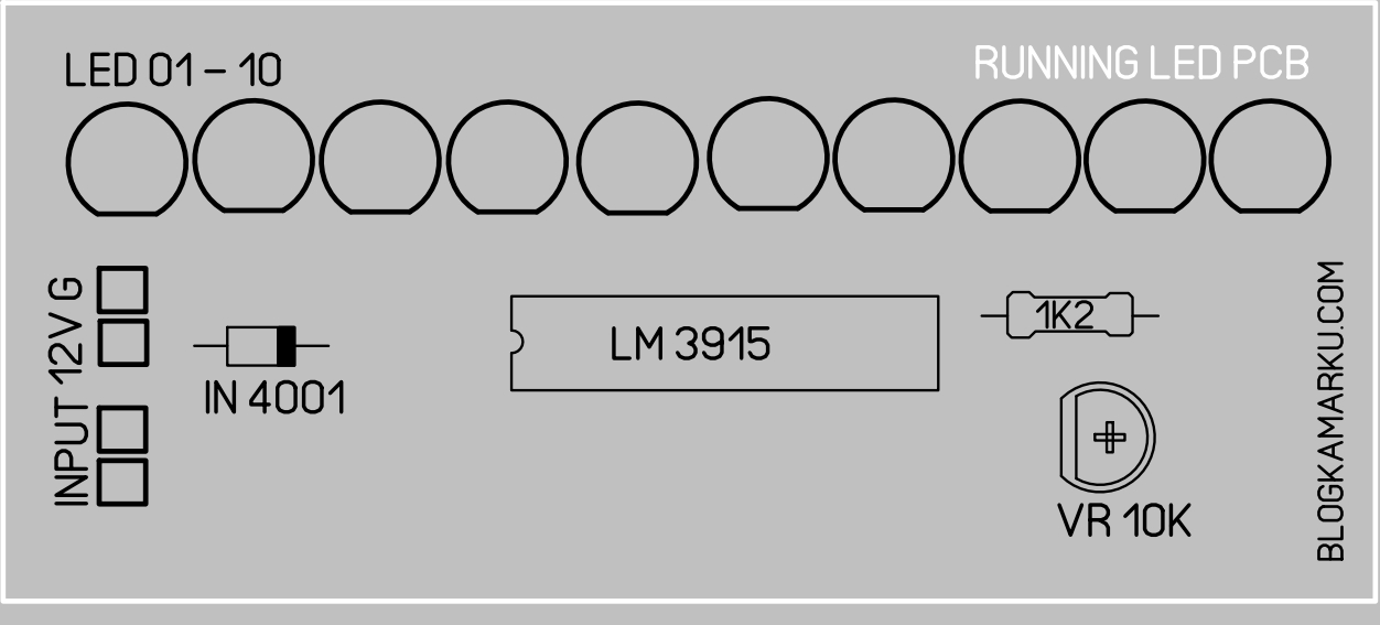 Rangkaian Lampu Led Berjalan 12 Volt - Enhandmade