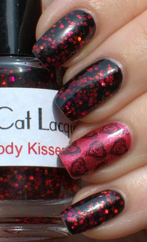 Black Cat Lacquer Bloody Kisses and Picture Polish Scarlett