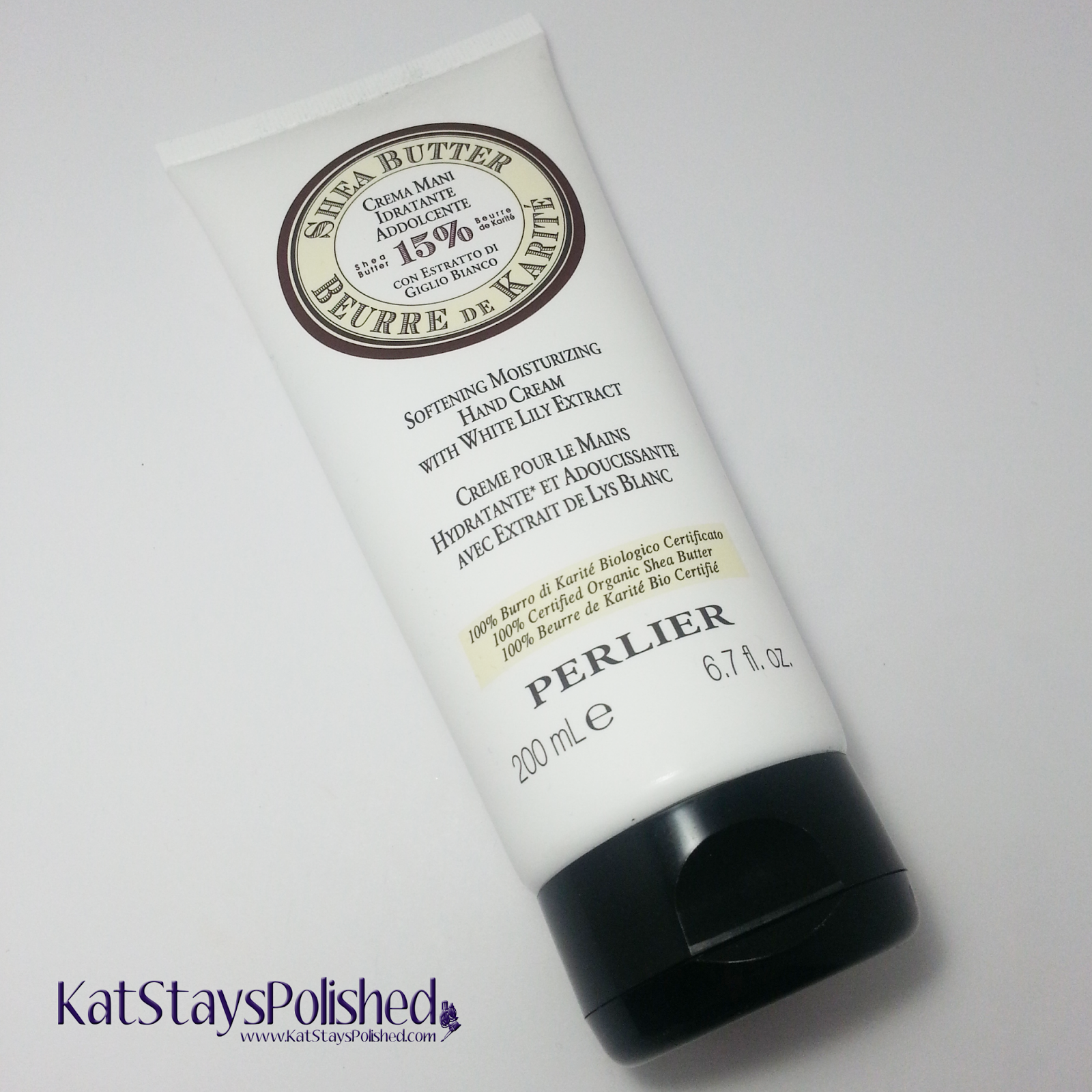 Perlier Shea Butter White Lily Hand Cream | Kat Stays Polished