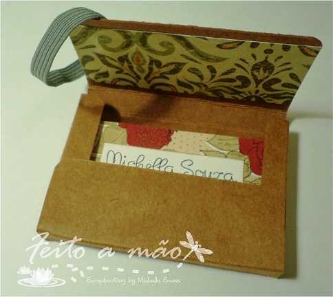 bloquinho tipo post it porta cartões de visitas na estante