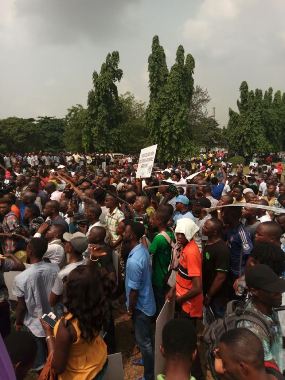 2 Over 500 people turned up for the 2hr 30minutes protest in Lagos
