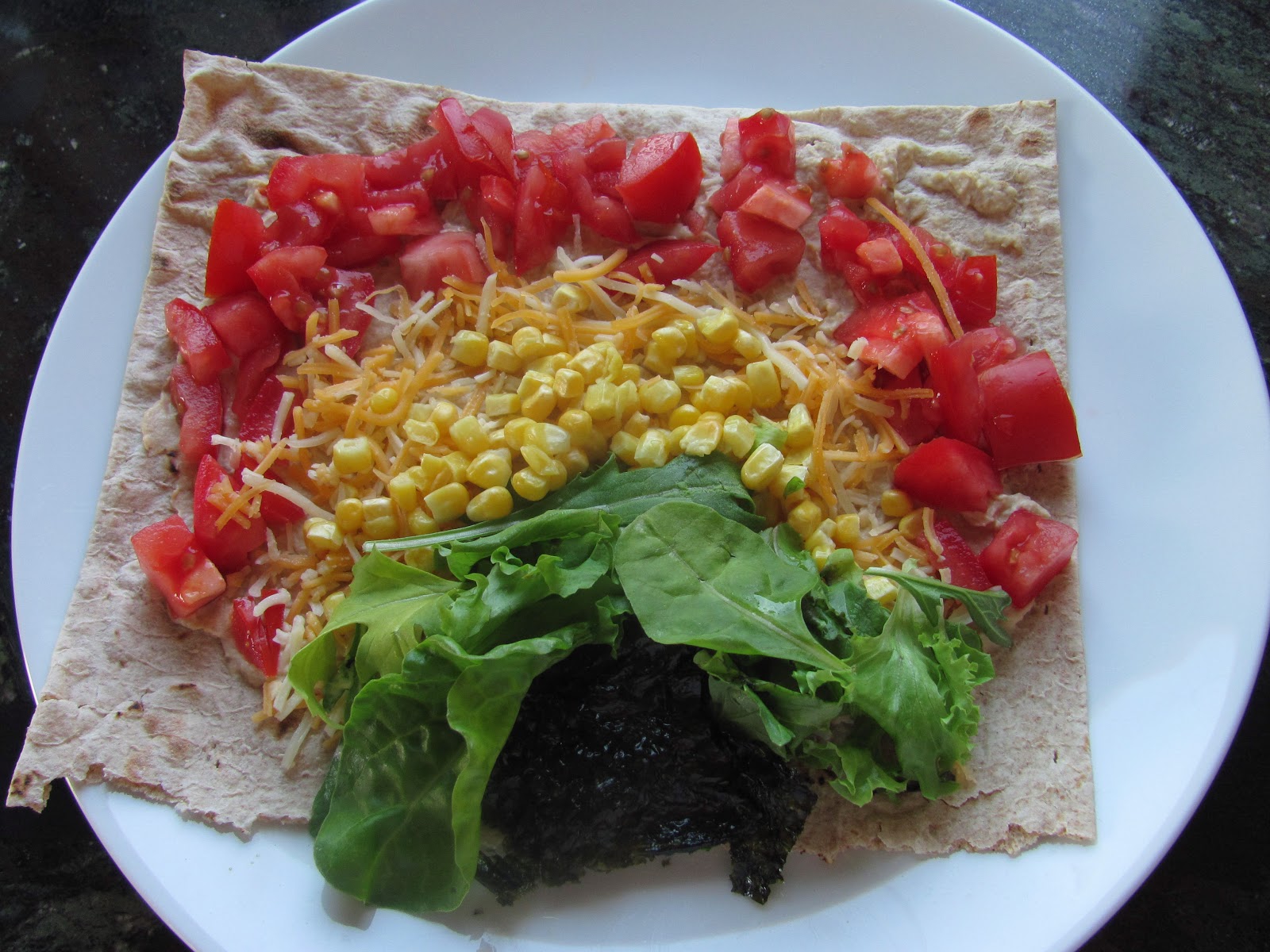 Kid's Rainbow Veggie Wrap