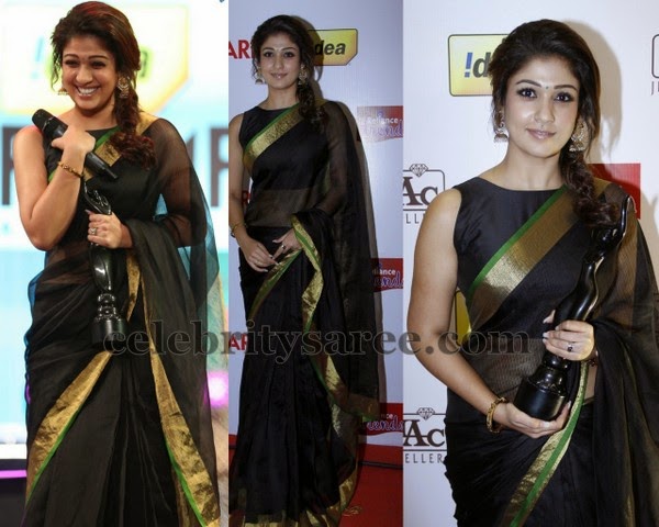 Nayantara at Idea Filmfare Awards - Saree Blouse Patterns