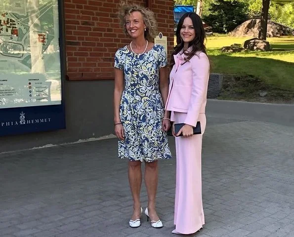 Princess Sofia wore SAND Copenhagen Briani Jacket and Yasna Trousers, and UFO Shoes, and carried carried UFO clutch at Medals of Merit ceremony