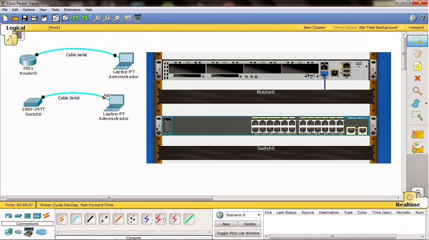 CCNA Configuracion Basica de un Router y Switch en Packet tracer 6.0.1