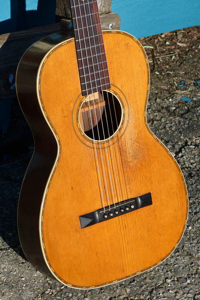 c.1900 Bruno "The Vernon" Size 2 Gutstrung Parlor Guitar