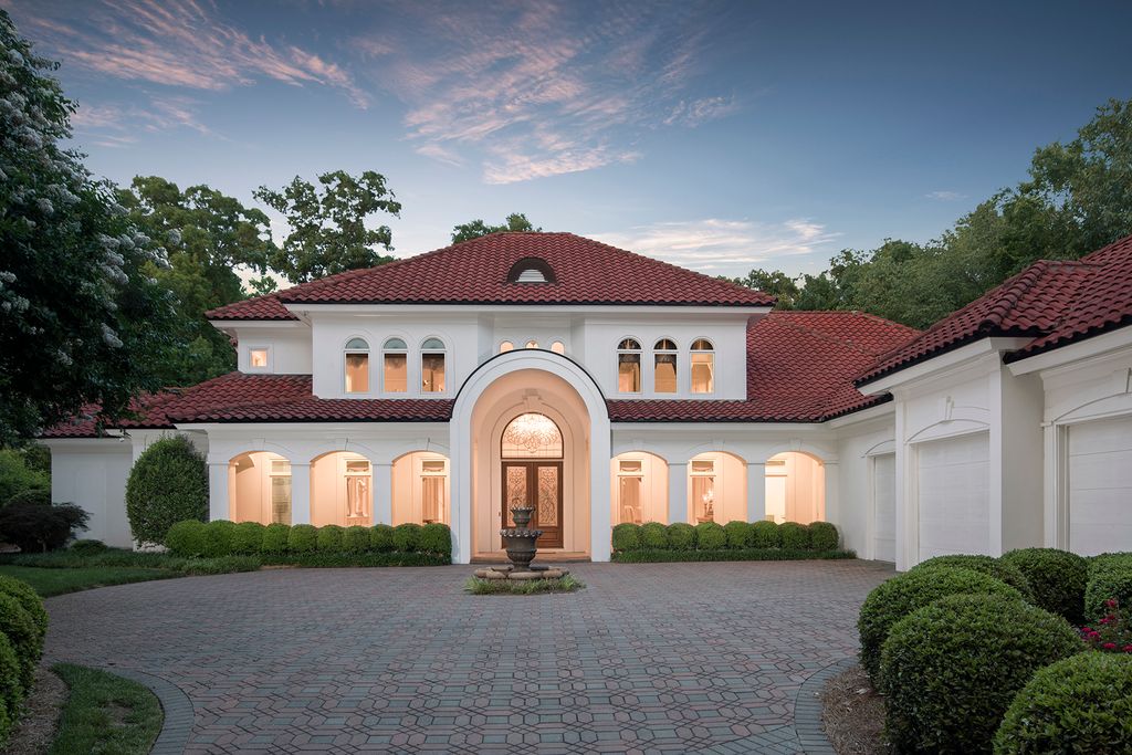 Tour This Enchanting Mediterranean Residence in Charlotte, North Carolina.