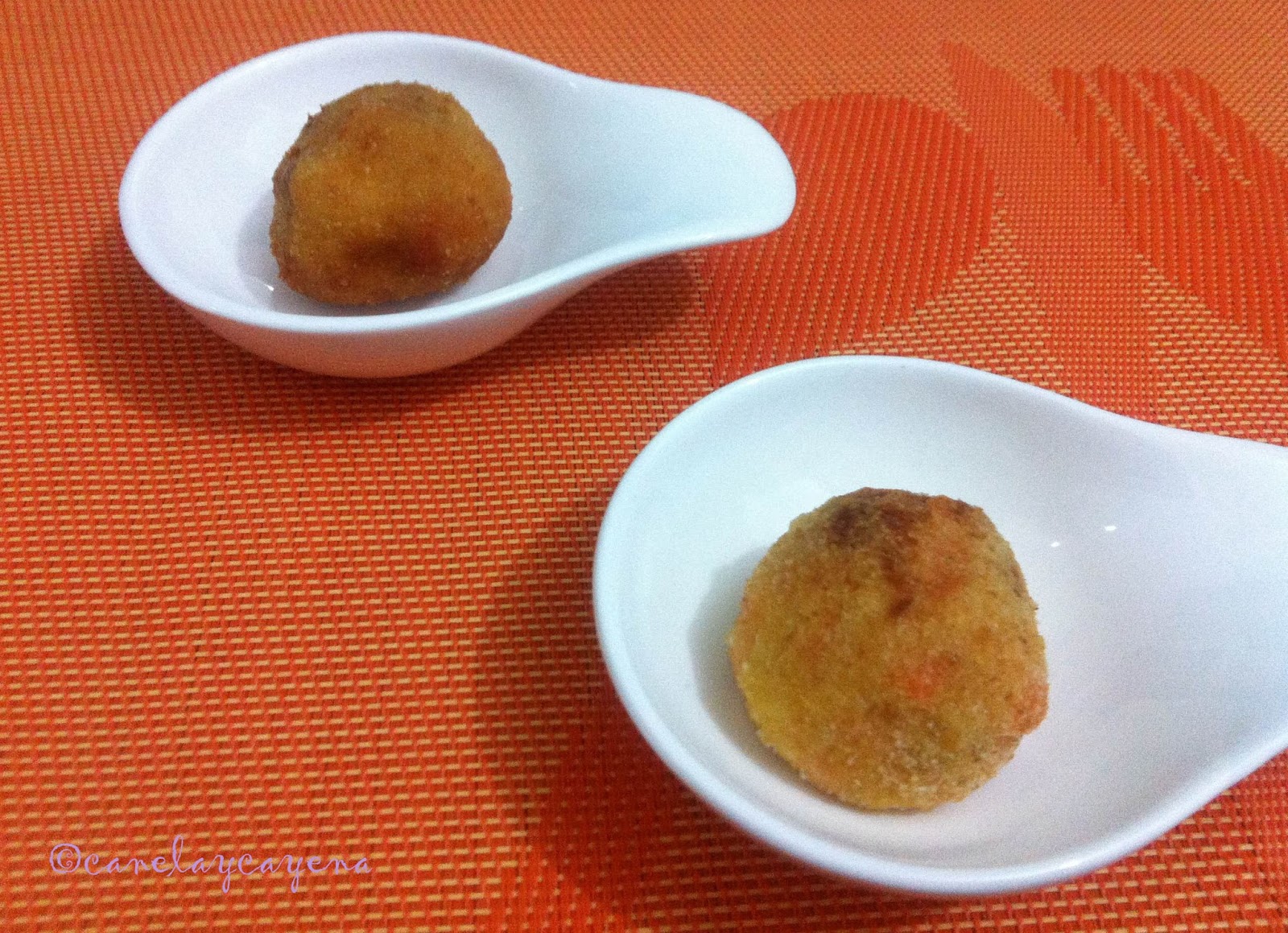 Canela y Cayena CROQUETAS DE ATÚN FRESCO, TOMATE Y MOZZARELLA