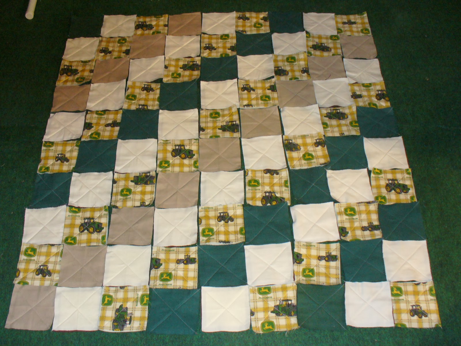 Ashlawnfarms Rag Quilt Creations John Deere Rag Quilt