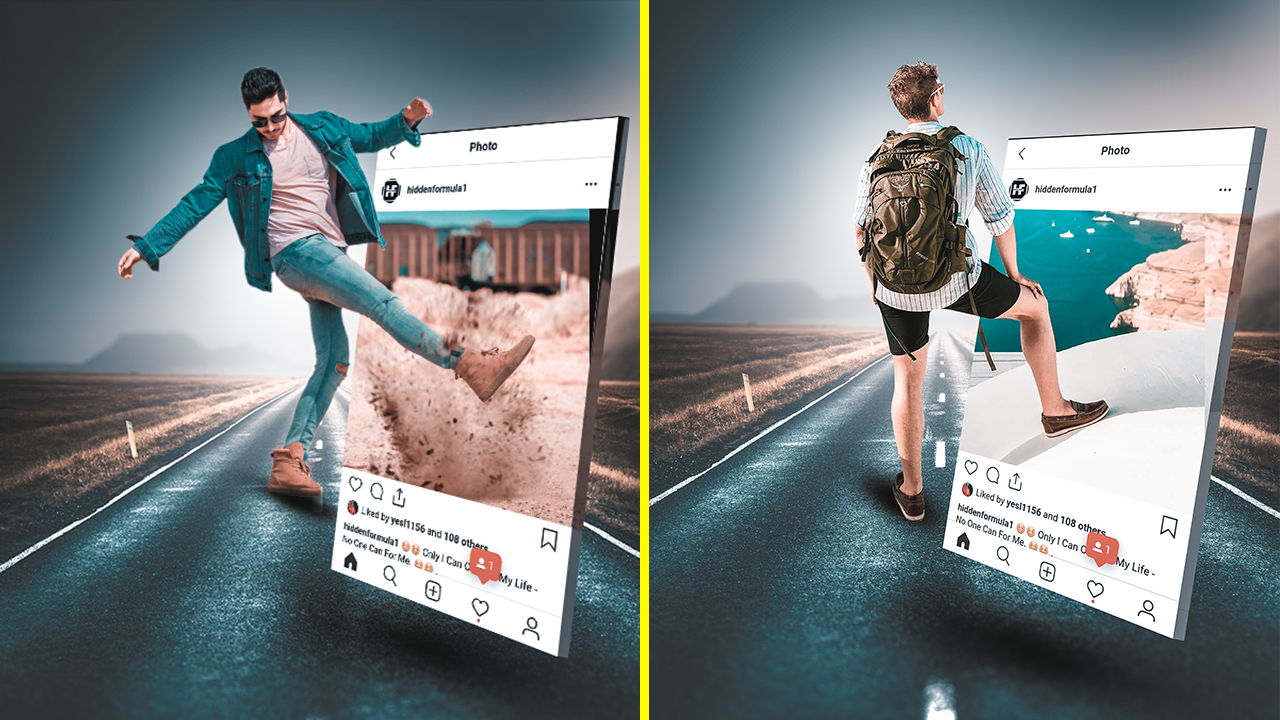 Instagram 3D Pop Out Photo Effects Social Media Design