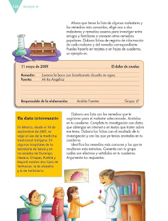 Apoyo Primaria Español 6to Grado Bloque IV Lección 10 Producir un texto que contraste información sobre un tema