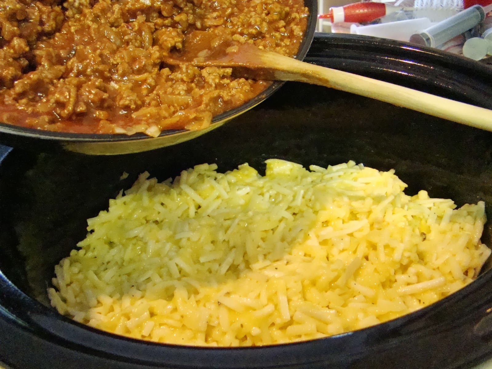 Dinner with the Grobmyers: Crock Pot Sloppy Joe Casserole