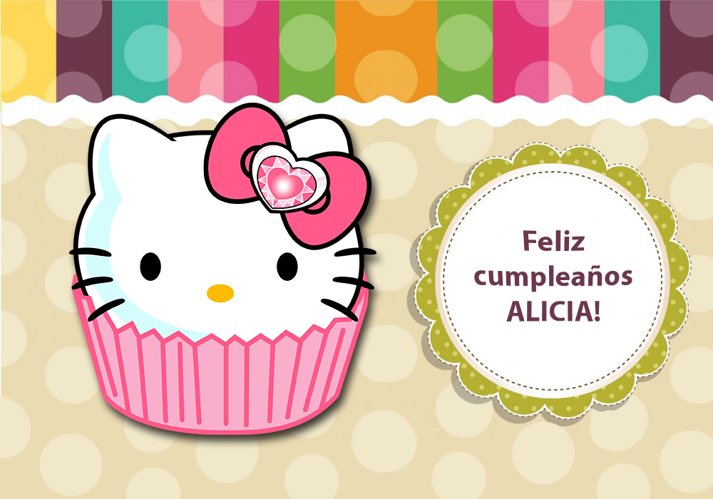 Feliz cumpleaños Alicia.