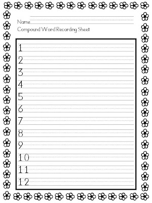 Classroom Freebies Too: Buzzing with Compound Words Literacy Center