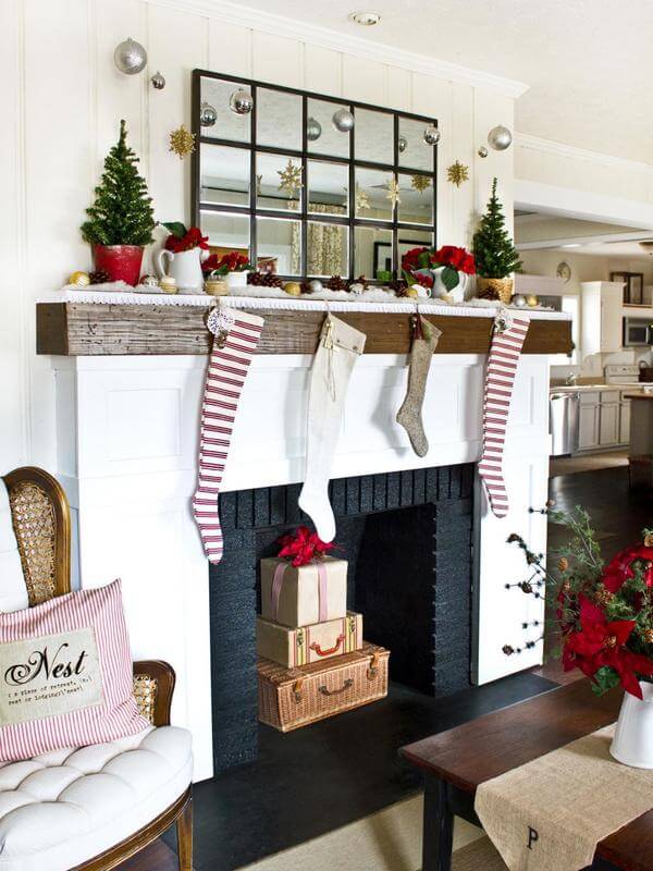 Christmas Mantelpiece Decorating Ideas World Of Makeup And Fashion