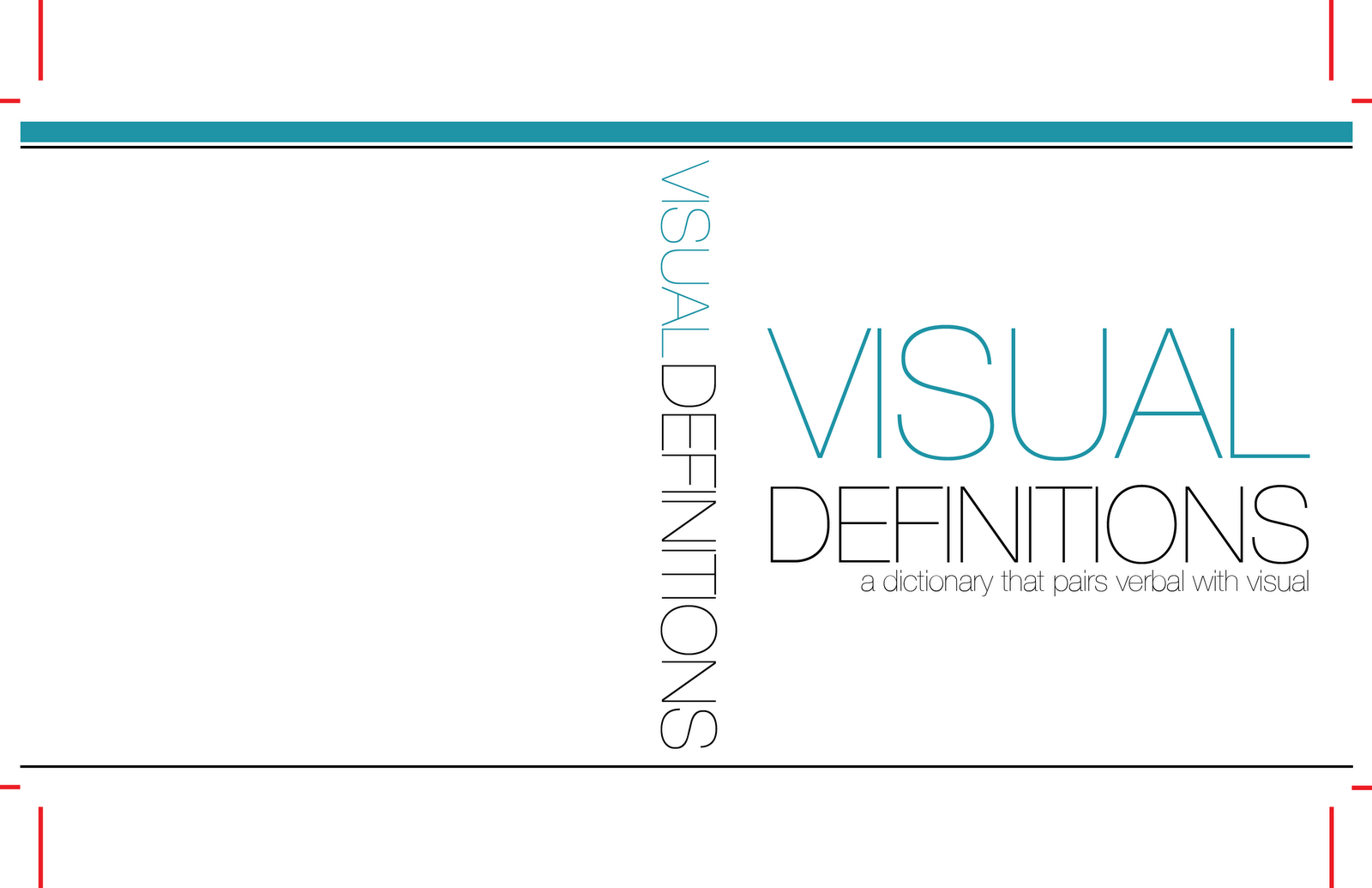 Typography Dictionary Cover With cutting guides