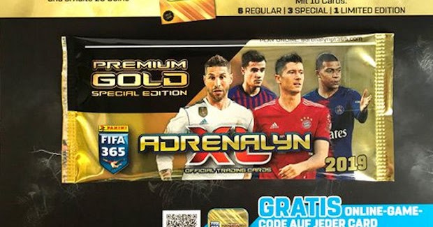 PREMIUM GOLD 2019 PANINI ADRENALYN XL FIFA 365 LIMITED EDITION made in italy 