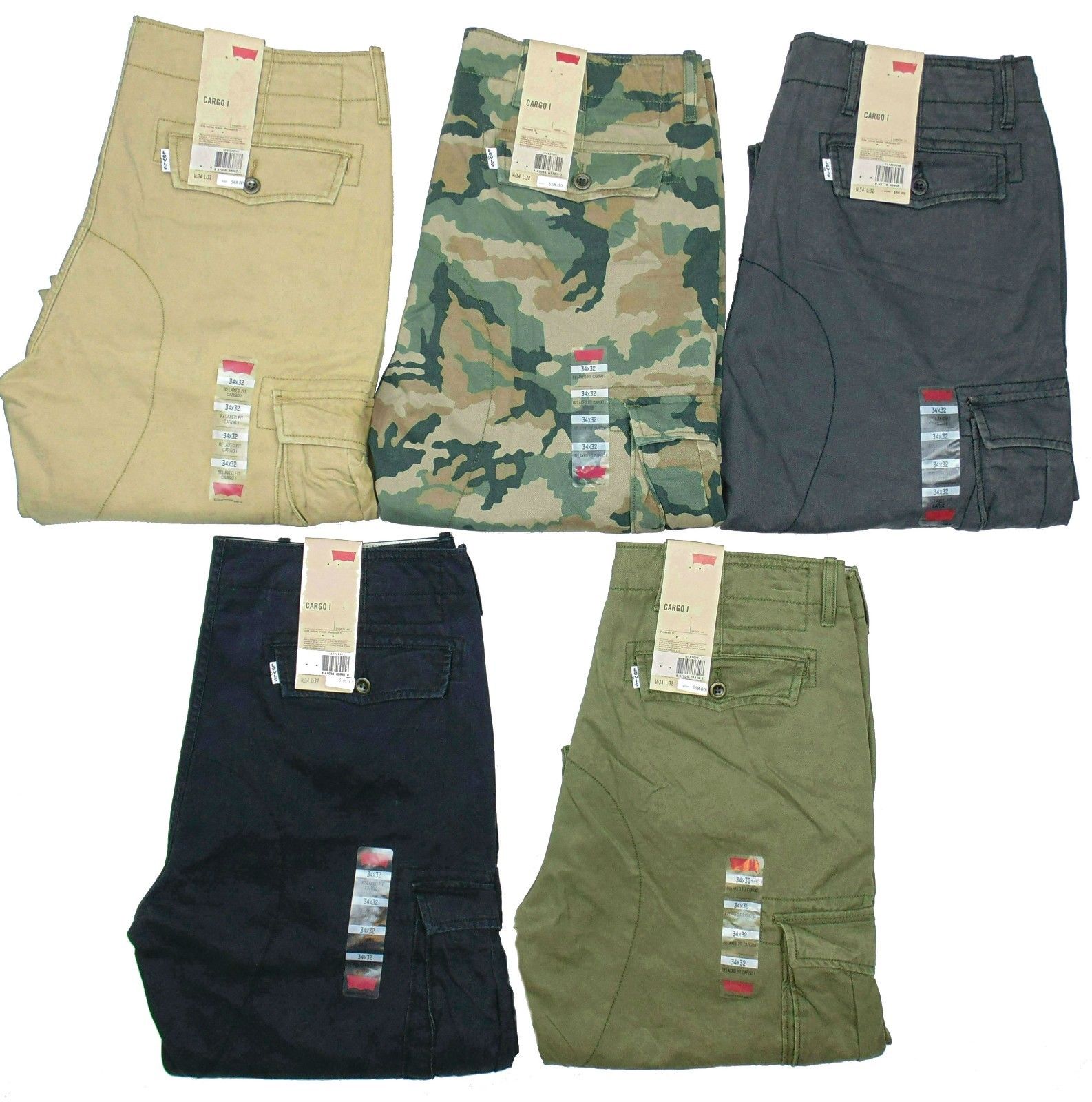 This Is For You! Levis Mens Cargo Pants Relaxed Fit MANY SIZES