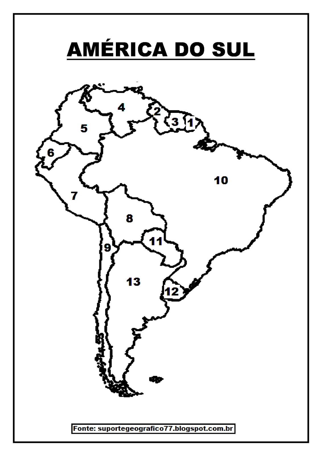 mapas para colorir amÉrica suporte geográfico