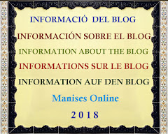 INFORMACIÓN SOBRE LA TITU- LARIDAD DEL PRESENTE BLOG DE MANISES ONLINE ' 2023