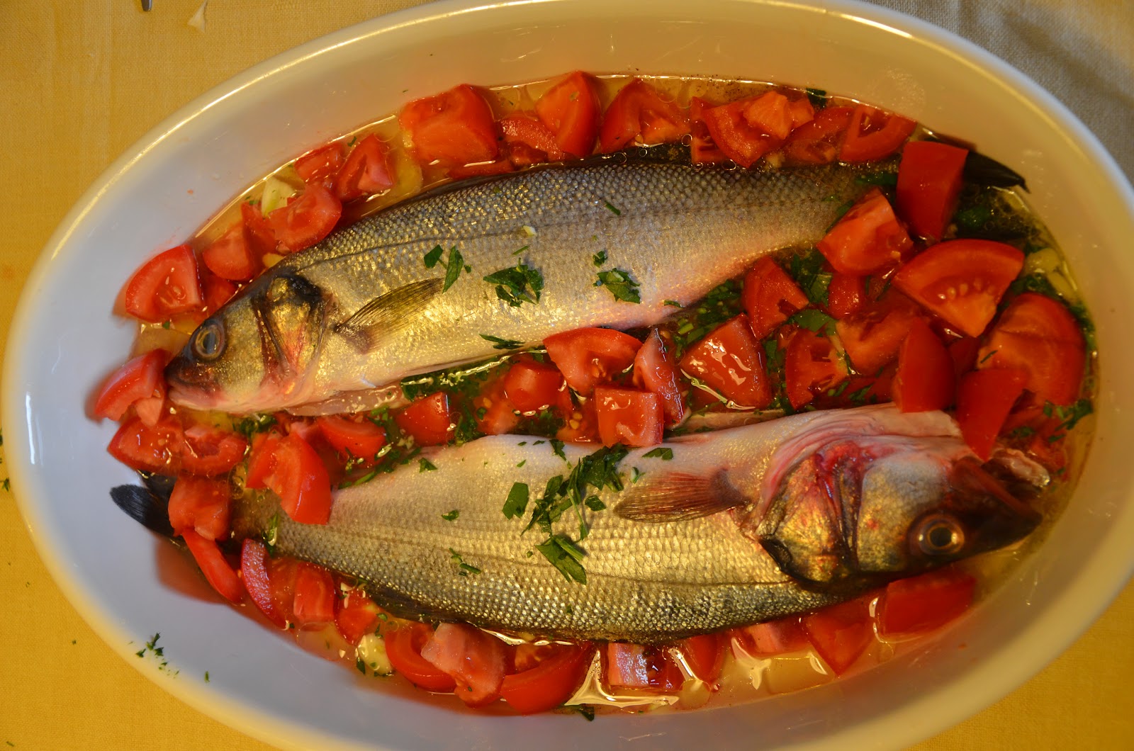 Mela e cannella.......... Branzino all'acqua pazza